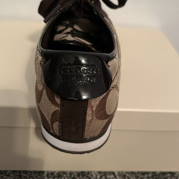 COACH Brown Sneakers with Cheetah Accent - Picture 4 of 4